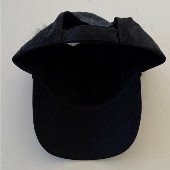 Mickey Black Cap with Furry Pom Poms *NWOT - Picture 3 of 4